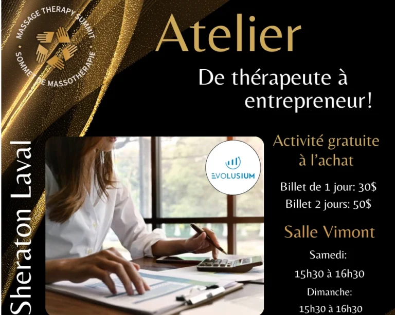 Atelier - De thérapeute à entrepreneur
